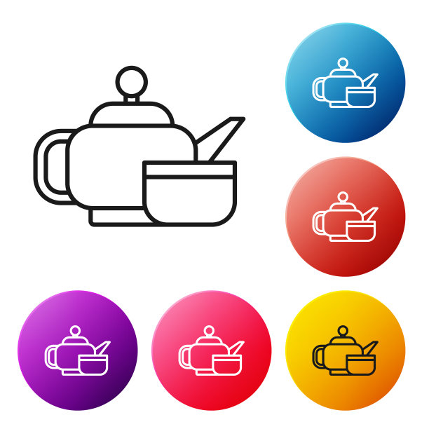 黑线是日本传统茶道的图标图片下载