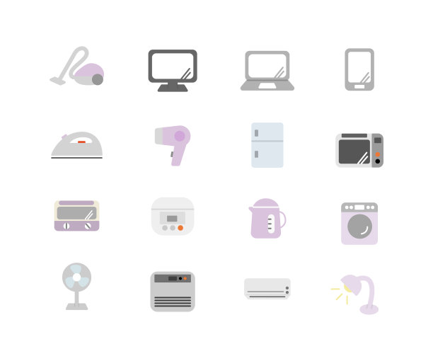 家用设备系列图标图片下载