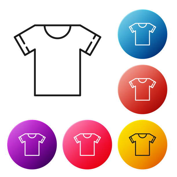 黑色线条的t恤图标孤立在白色图片下载