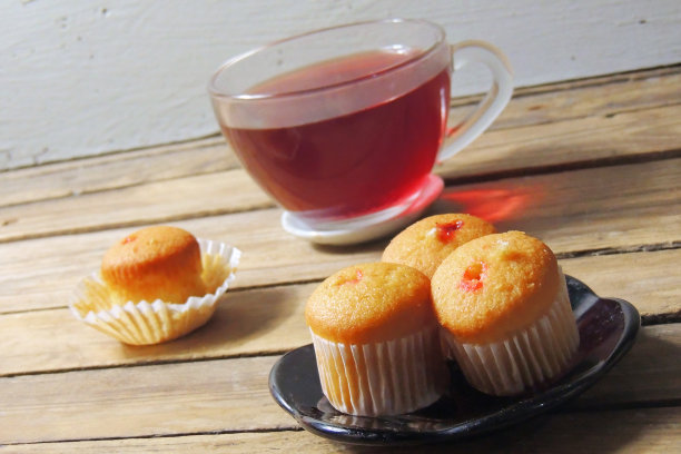 水果茶和松饼图片下载