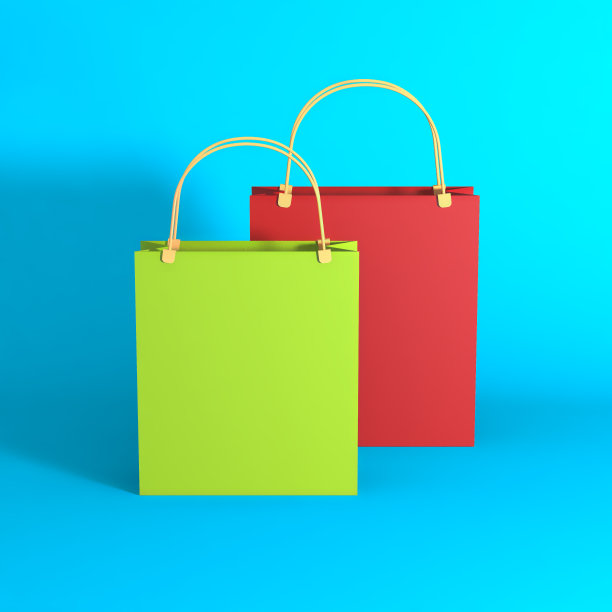 在灰色背景上清空购物袋图片下载