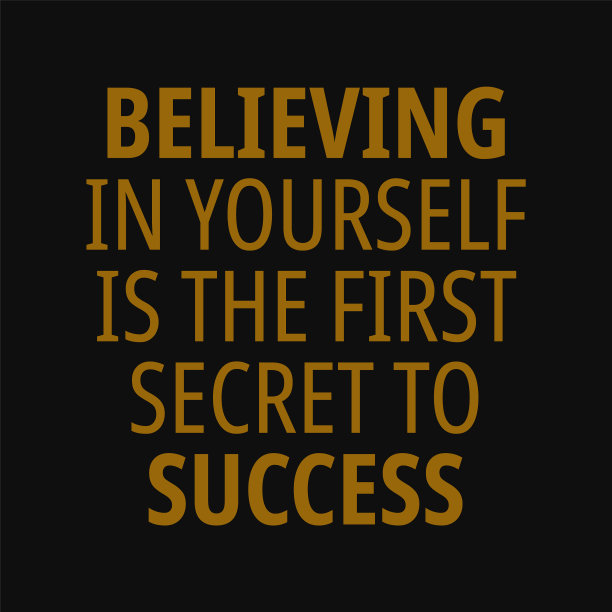 相信自己是成功的第一秘诀图片下载