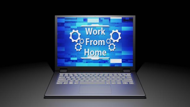 带有一个光源的暗室地板上的8K 3D渲染孤立笔记本电脑(中间)图片下载