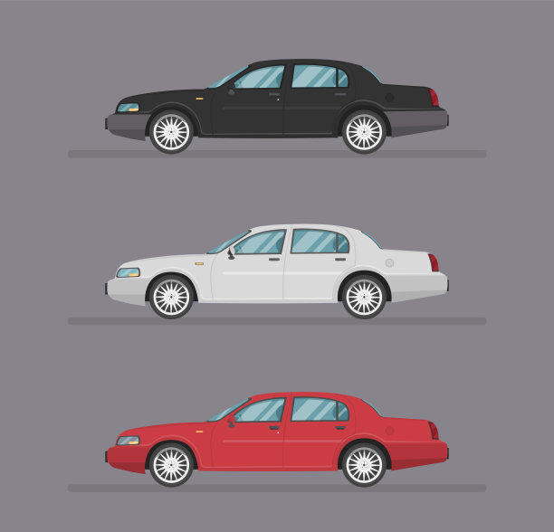 汽车类型和模型对象图标集。矢量黑色插图孤立在白色背景。web汽车车身轮廓的变体。图片下载