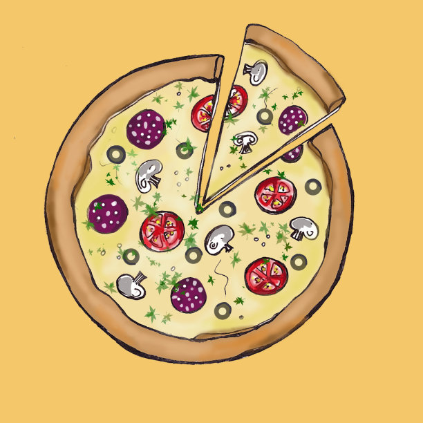 披萨插图图片下载