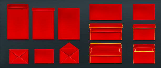 红包、空白纸套模板图片下载