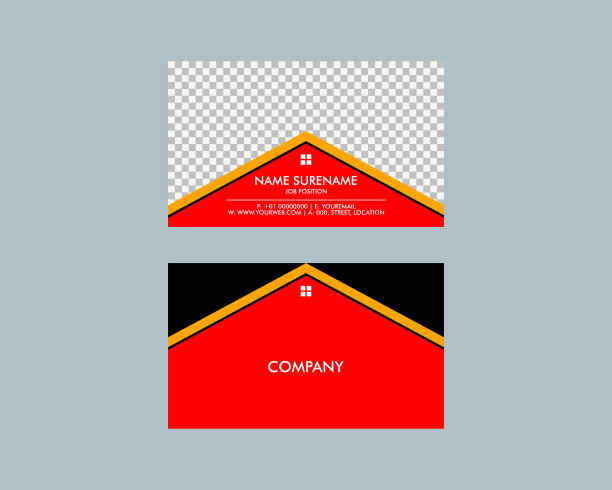 房地产名片矢量模板图片下载