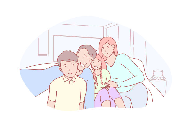 家庭亲子童年自拍概念图片下载