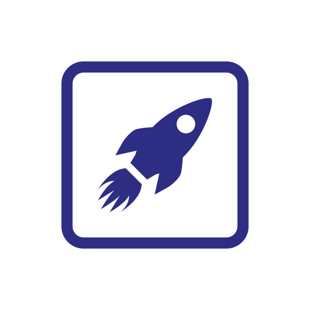 火箭图标上的白色背景。图片下载