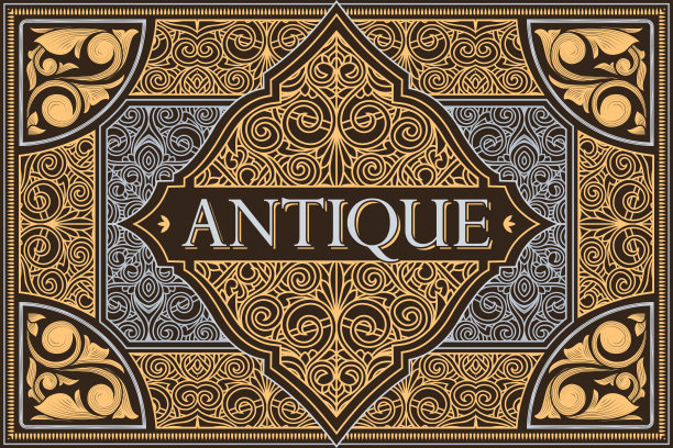 复古装饰华丽的标签设计图片下载