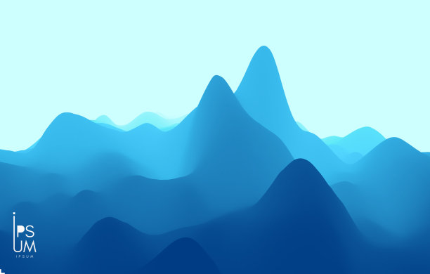 山的风景。多山的地形。矢量插图。抽象的背景。图片下载