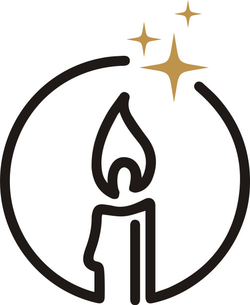 奢华优雅的烛光简约的标志图片下载