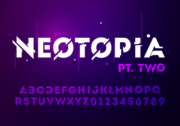 技术效果字体未来的排版图片下载