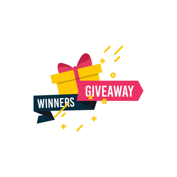 赠送获奖者模板设计的社交媒体帖子，惊喜包，订阅者奖励。礼盒矢量赠送礼物的广告，喜欢或转贴孤立的图标与现代平面风格。图片下载