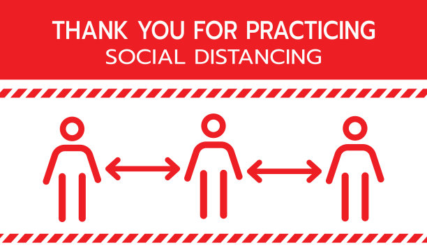 社会距离。足迹的迹象。保持1-2米的距离。Coronovirus流行的保护。矢量图图片下载