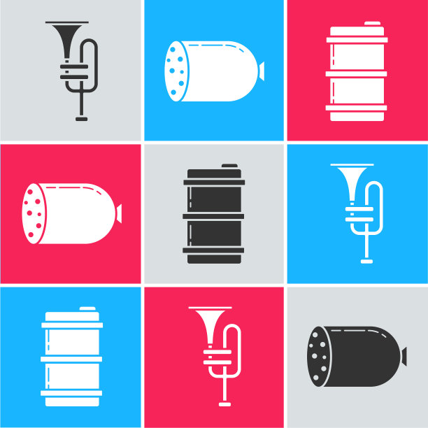 设置乐器喇叭和腊肠香肠图片下载