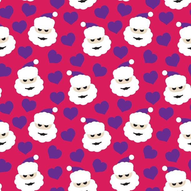 圣诞紫假日无缝图案图片下载