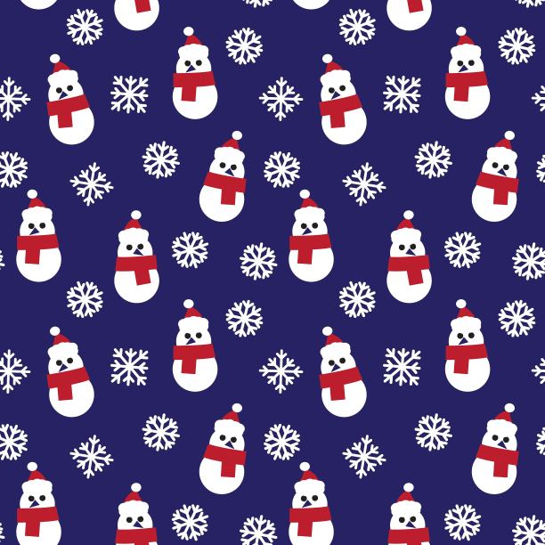 圣诞节红色海军假日无缝模式图片下载