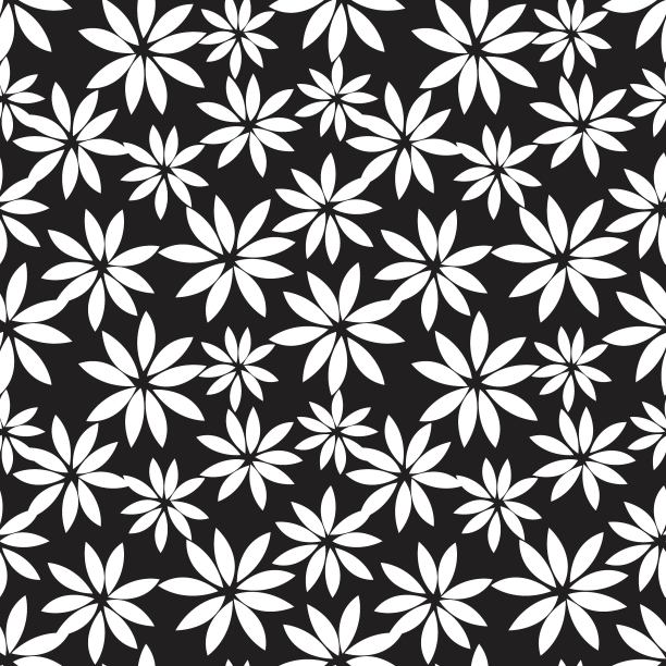 圣诞黑白节日无缝图案图片下载