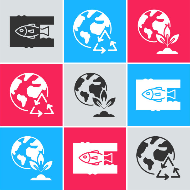 设定阻止海洋塑料污染地球和地球图片下载