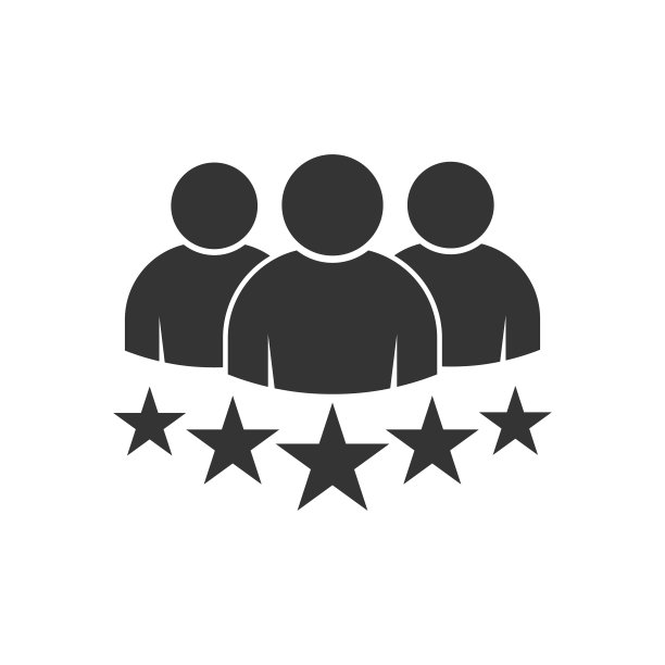 人组五星矢量图标优质产品质量评级扁平标志。团队合作的象征。为您的网站设计，标志，应用程序，UI。illustrationlogo图片下载