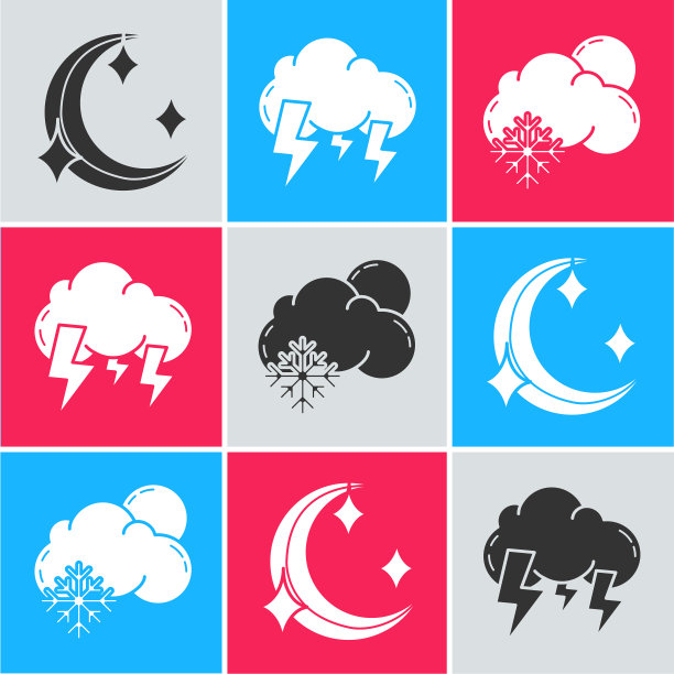 月亮和星星，风暴和云与雪和图片下载