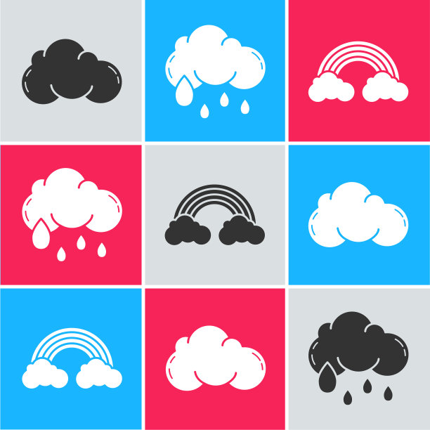 云与雨，彩虹与云图片下载