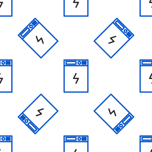 线路电源银行图标隔离无缝模式上的白色背景。便携式充电设备。色彩斑斓的轮廓的概念。向量图片下载