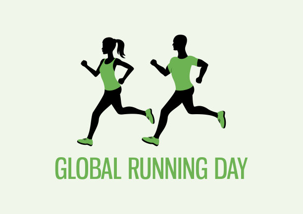 全球跑步日矢量图片下载