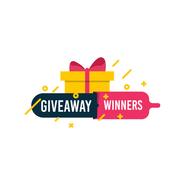 赠送获奖者模板设计的社交媒体帖子，惊喜包，订阅者奖励。礼盒矢量赠送礼物的广告，喜欢或转贴孤立的图标与现代平面风格。图片下载