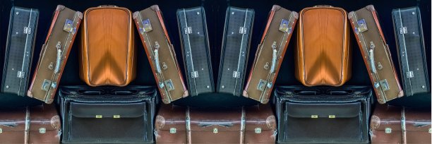 旧的行李箱。古董。旅行。图片下载