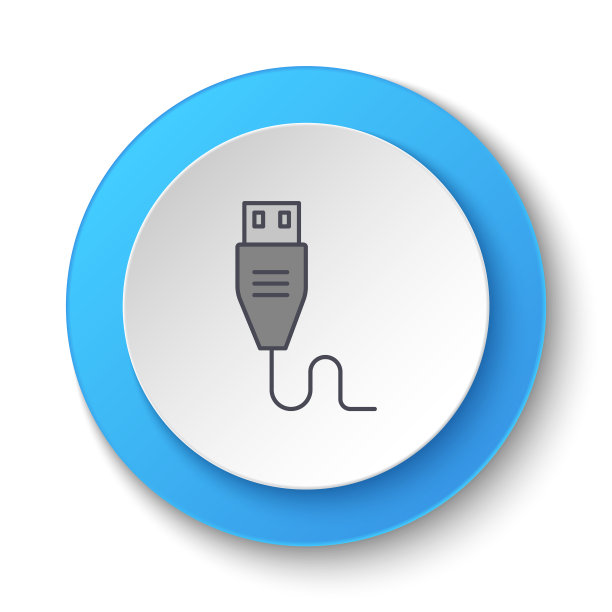 圆形按钮为web图标。Usb。按钮横幅圆形，徽章界面的应用说明图片下载