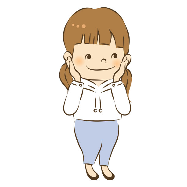 一个微笑的女人的插图图片下载