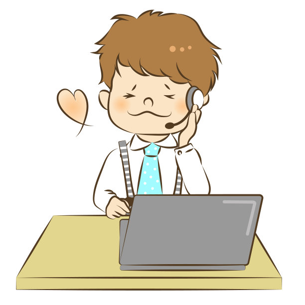 呼叫中心里，面带微笑的男人图片下载