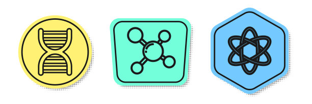 设定线DNA符号分子和原子的颜色图片下载