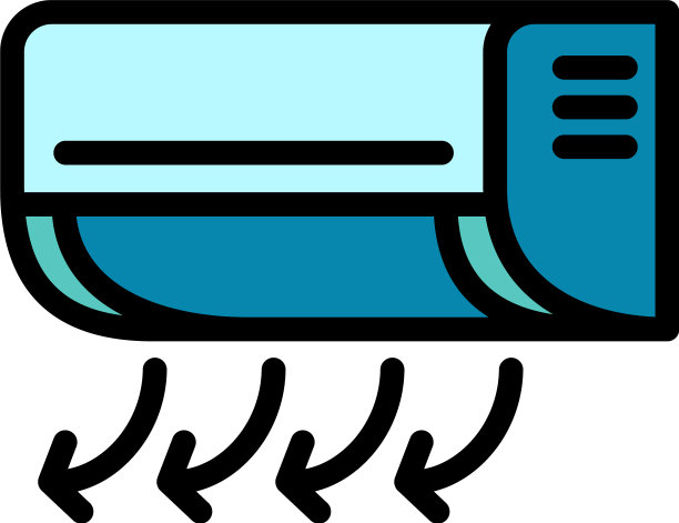 空调风向图标轮廓样式图片下载