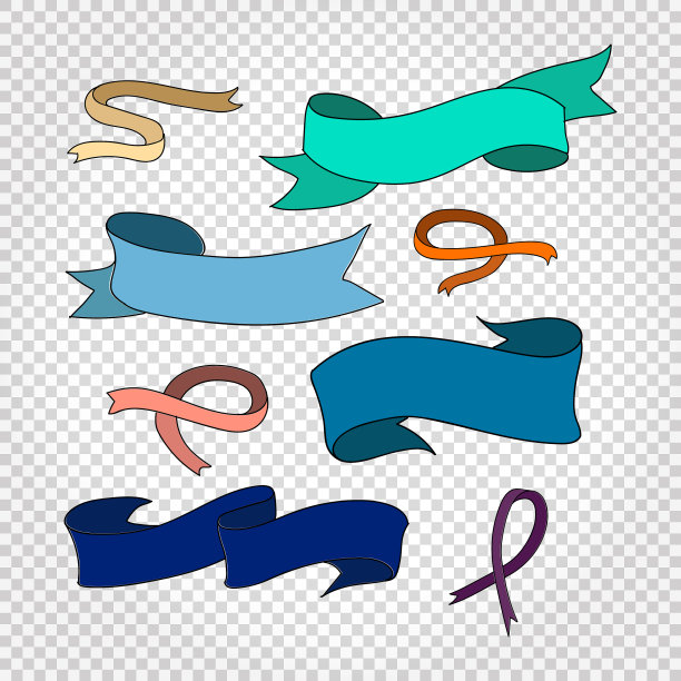 丝带颜色集合图片下载