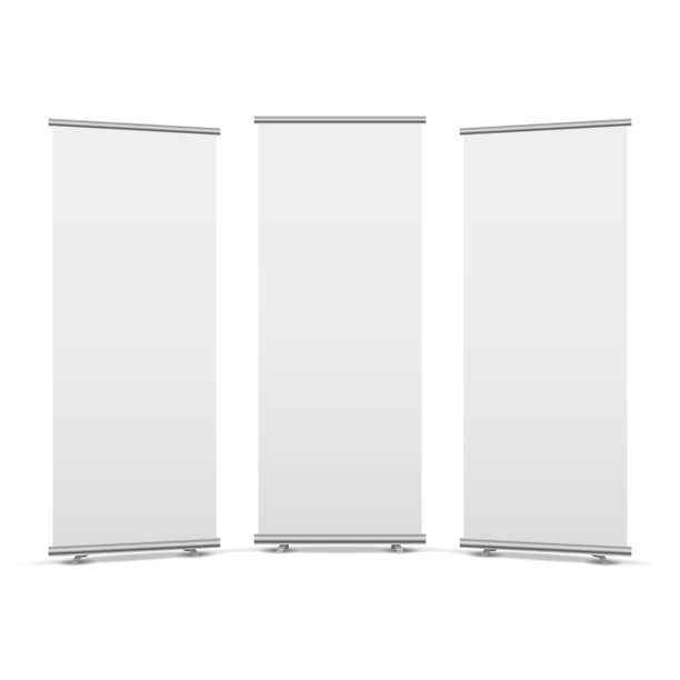 卷起展示架屏幕白色海报模板图片下载