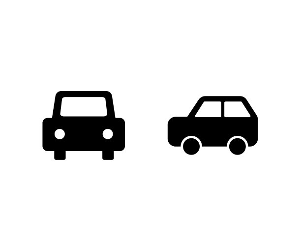 汽车图标，矢量平面简单图片下载