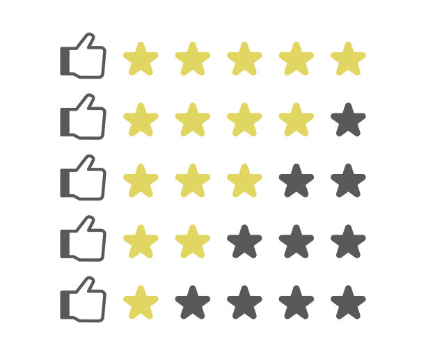 五星级向量设计元素图片下载