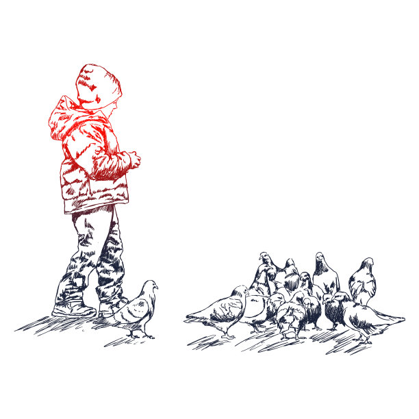 那个男孩喂鸟图片下载