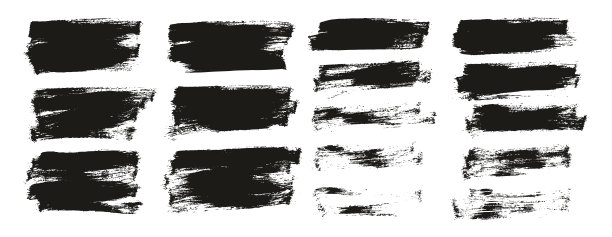 平面油漆刷薄半背景混合高细节抽象矢量背景集图片下载