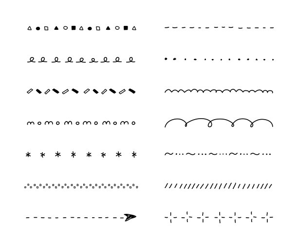 手绘边界和分隔器的集合图片下载