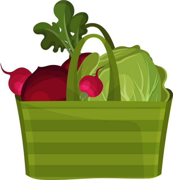 绿色袋子与新鲜蔬菜孤立在白色图片下载