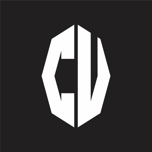 CV标志用八角形绣带风格图片下载