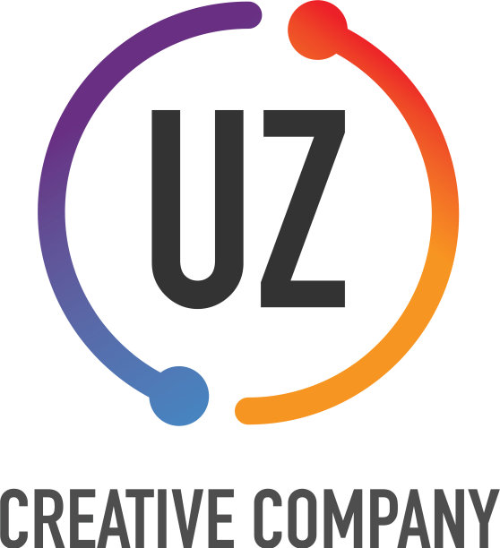 首字母uz创意圆标志设计图片下载