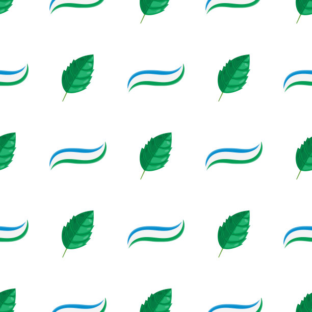 无缝模式与牙膏和薄荷卡通图片下载