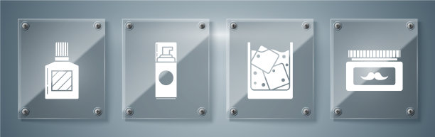 集霜或洗剂化妆品瓶玻璃威士忌图片下载