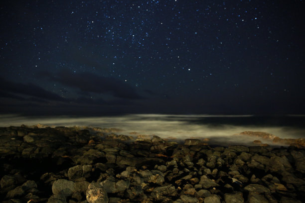 午夜的海滩图片下载