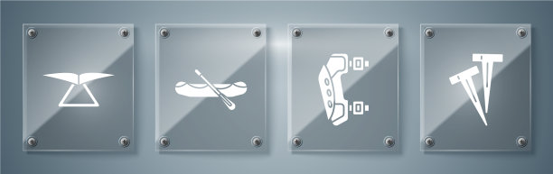 设置帐篷、护膝、木筏和木筏桩图片下载